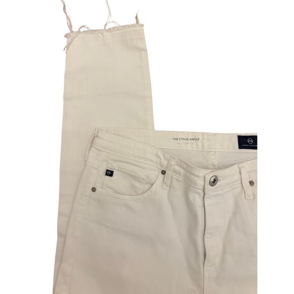 Adriano Goldschmeid AG Stevie Ankle White Raw Hem Jeans 29 - Picture 4 of 8